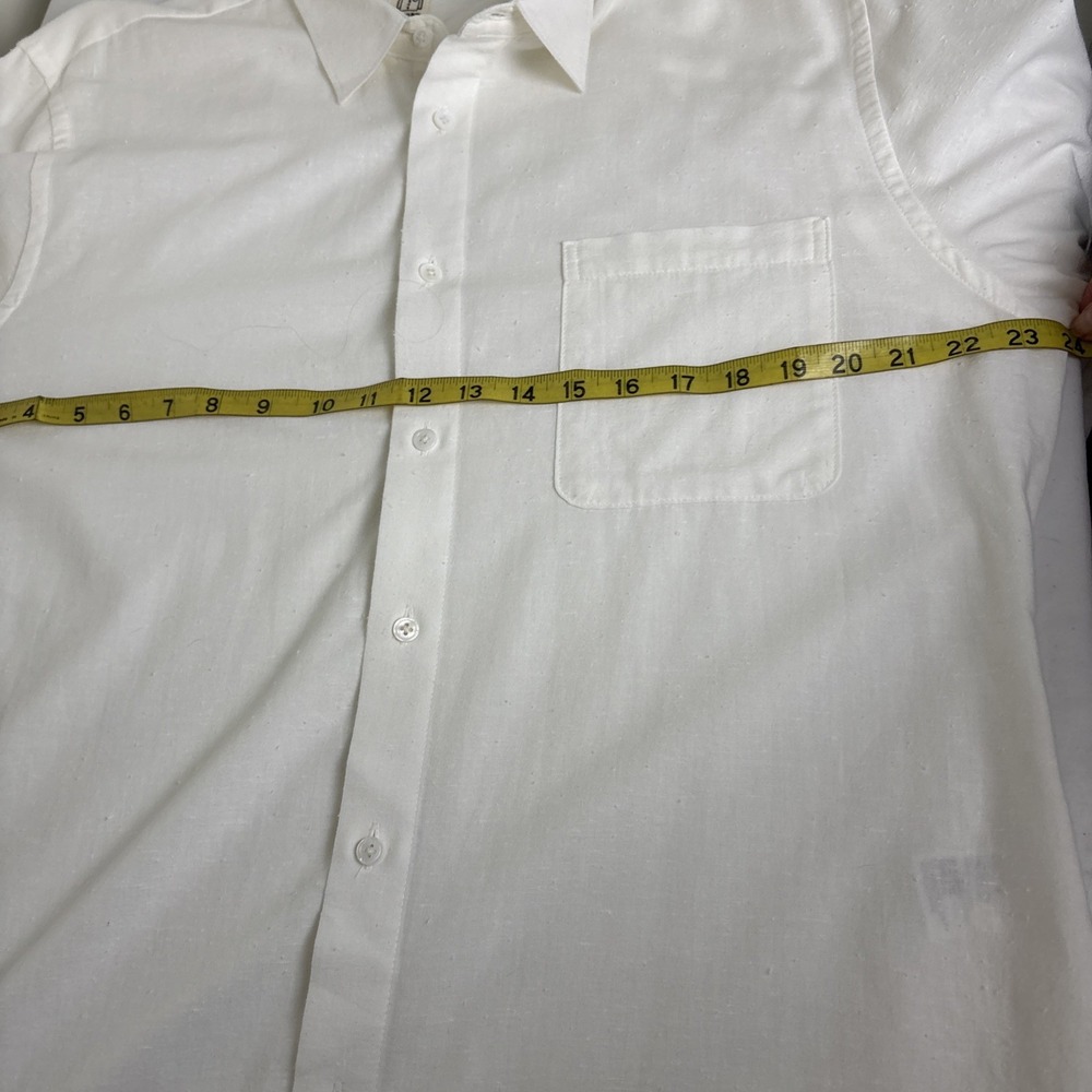 Hiroshi Kato Cotton Button Down Shirt Mens XL White Designer City - Picture 8 of 10
